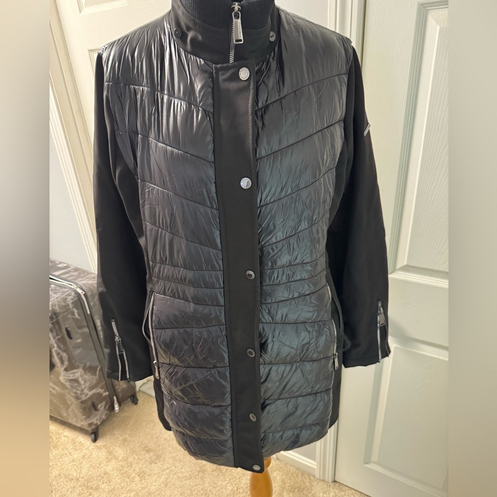 BCBG puffer multi fabric